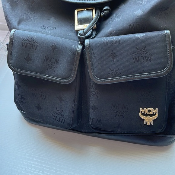 MCM Black Canvas Backpack ✨ - Picture 3 of 10
